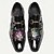 preiswerte Elementare Anzugschuhe-Schwarze Lacklederloafer für Männer mit goldener Spitze floralen und metallischen Schnallen – Premium-Kuhlederformalschuhe für Hochzeiten Partys und besondere Anlässe