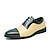 baratos Formal-sapatos oxford masculinos de couro envernizado bicolor, sapatos sociais brogue verde e bege para casamentos, festas e eventos formais