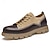 baratos Casual-sapatos masculinos duráveis de couro sintético e camurça com cadarço – calçados casuais elegantes para uso diário e ao ar livre