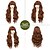 abordables Pelucas sintéticas de moda-Peluca larga ondulada con flequillo para mujer, peluca rizada ondulada con flequillo, peluca de fibra sintética resistente al calor de aspecto natural para uso diario en fiestas