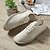 economico Sneakers da uomo-scarpe espadrillas da uomo in tela beige con lacci e suola in corda di juta – comode calzature estive casual