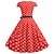billige Kjoler-1950'erne Retro / vintage rockabilly Kjoler Swing kjole Flare kjole Polkaprikker Figursyet Gynge Udklædning Dame Valentinsdag Fest Stævnemøde tefest Voksne Kjole Forår sommer
