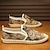 preiswerte Herrenpantoletten &amp; -slipper-Espadrilles-Schlupfschuhe aus Canvas mit Animalprint und Juteseilsohle für Herren – bequemes, lässiges Sommerschuhwerk