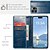 お買い得  iPhone用ケース-電話 ケース 用途 iPhone 16 15 14 Pro Max Plus iPhone 13 12 11 Pro Max フリップカバー スタンド付き 磁石バックル カード挿入口 レトロ風 TPU PUレザー