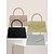 voordelige Clutches &amp; Avondtasjes-Dames Koppeling Avondtasje Schoudertassen Klep tas Polyesteri Feest Bruiloft Ketting Grote capaciteit Multi-dragen Effen Kleur Zilver Zwart Lichtbruin