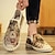 preiswerte Herrenpantoletten &amp; -slipper-Espadrilles-Schlupfschuhe aus Canvas mit Animalprint und Juteseilsohle für Herren – bequemes, lässiges Sommerschuhwerk
