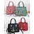 abordables Bolsos de mano y tote-Bolso de mano de piel sintética verde para mujer con bordado floral, dije de mariposa y correa de hombro ajustable: bolso versátil para el trabajo, las compras y las salidas informales.