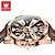 abordables Relojes mecánicos-OLEVS Hombre Relojes Mecánico Creativo Al Aire Libre Deportes Moda Calavera Cuerda Automática Luminoso IMPERMEABLE Piel Reloj