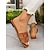 billiga Avslappnade sandaler-slip-on sandaler för kvinnor med rufsiga konstläderband, minimalistisk avslappnad stil för sommaroutfits och vardagskläder