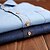 voordelige casual herenoverhemden-Voor heren Overhemd Chambray-shirt Calico-shirt Normaal shirt Overhemd met knopen Spijkerbroekblauw Zwart Diep Blauw Donkerblauw Lange mouw Effen Kraag Vakantie Dagelijks Kleding Modieus Casual