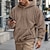 abordables sudaderas basicas hombre-Hombre Sudadera Sudadera con capucha de lana Albaricoque Negro Azul Piscina Marrón Gris Con Capucha Plano Jacquard Bolsillo Estriado Con Texturas Deporte Diario Festivos Poliéster Ropa de calle