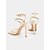 economico Sandali Eleganti-sandali da donna con tacco alto e cinturino color carne, punta quadrata e design con doppia fibbia: eleganti tacchi a spillo per matrimoni, feste ed eventi formali