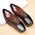 economico Formale-scarpe eleganti da uomo in similpelle con motivo coccodrillo marrone – calzature formali con lacci e design strutturato per lavoro e matrimoni