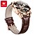 abordables Relojes mecánicos-OLEVS Hombre Relojes Mecánico Creativo Al Aire Libre Deportes Moda Calavera Cuerda Automática Luminoso IMPERMEABLE Piel Reloj