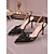 baratos Formal-sapatos de casamento femininos de malha com tiras de cristal - ideais para um casamento clássico