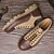 baratos Casual-sapatos masculinos duráveis de couro sintético e camurça com cadarço – calçados casuais elegantes para uso diário e ao ar livre
