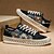 billige Herresneakers-mænds afslappede lærredssneakers med tribal print og jute reb sål – behageligt hverdagsfodtøj