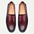 preiswerte Loafer aus hochwertigem Leder-stilvolle burgunderfarbene Leder-Loafer mit handgenähten Brogue-Details für Herren | perfekt für Freizeit und Business Casual