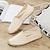 halpa Miesten loaferit ja nauhattomat kengät-miesten beige canvas espadrille-slip-on kengät juuttiköysipohjalla – mukavat kesäiset vapaa-ajan jalkineet