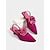 voordelige Semi-formeel-paarse satijnen slingback bruidsschoenen voor dames met rozenbloemdetail, puntige neus en lage hakken - elegante bruidshakken voor bruiloften en formele evenementen