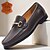 preiswerte Halbformell-Herren-Loafer aus hochwertigem Rindsleder mit goldener Schnalle, klassische Slipper im formellen Stil für Business, Arbeit und Freizeit