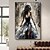 cheap Oil Paintings-Handmade Original Dancing Girl Oil Painting On Canvas Abstract Figure Art Painting Large Violin Wall Art Bedroom Wall Decor Handmade Gift No Frame