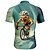 abordables Maillots pour hommes-Homme Maillot de cyclisme Graphique Manche Courte Cyclisme T-shirt Maillot avec 3 poches arrière VTT Vélo tout terrain Séchage Rapide Design Anatomique Évacuation de l'Humidité Respirant Des sports