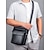 preiswerte Taschen für Herren-Umhängetasche aus braun-schwarzem Kunstleder für Herren mit verstellbarem Schultergurt – stilvolle und praktische Umhängetasche, Messenger Bag für die Arbeit, Reisen und den täglichen Gebrauch