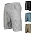economico Classico-Per uomo Pantaloncini modello cargo Pantaloncini Pantaloncini di lino Pantaloncini estivi Pantaloncini da spiaggia A cordoncino Vita elastica Multi tasca Liscio Comfort Traspirante Lunghezza del