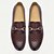 billige Premium læder loafers-slip-on sneakers til mænd i premium koskind med vævet læderdesign, kvast- og guldkædedetalje, afslappet og stilfuldt til hverdagsbrug