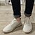 economico Sneakers da uomo-scarpe espadrillas da uomo in tela beige con lacci e suola in corda di juta – comode calzature estive casual