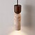 economico Design del Cilindro-lampada a sospensione moderna nordica in pietra naturale e27 fonte di luce lampada da soffitto a testa singola lampada da comodino in legno camera da letto lampada a sospensione 24cm 85-265v