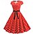 billige Kjoler-1950'erne Retro / vintage rockabilly Kjoler Swing kjole Flare kjole Polkaprikker Figursyet Gynge Udklædning Dame Valentinsdag Fest Stævnemøde tefest Voksne Kjole Forår sommer