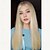 economico Parrucche delle celebrità-jennie kim ha ispirato le parrucche sintetiche parrucca dritta con riga centrale parrucca lunga bionda sintetica capelli da donna design alla moda biondo naturale morbido