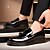 cheap Loafers-Men's Black Patent Leather Tassel Loafers – Elegant Slip-On Dress Shoes for Formal Events, Weddings, and Business Wear