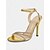 voordelige Nachtleven feest-Gouden, met strass versierde, open stiletto sandalen voor dames met bandjes - perfect voor bruiloften of avondevenementen