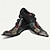 baratos Sapatos Sociais Elementares-Sapatos monge masculinos de couro bovino premium e tecido jacquard com bordados florais e biqueira de metal, calçados formais elegantes com detalhes de fivela, perfeitos para negócios, festas e ocasiões especiais