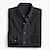 voordelige casual herenoverhemden-Voor heren Overhemd Chambray-shirt Calico-shirt Normaal shirt Overhemd met knopen Spijkerbroekblauw Zwart Diep Blauw Donkerblauw Lange mouw Effen Kraag Vakantie Dagelijks Kleding Modieus Casual