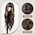 economico Parrucche trendy sintetiche-parrucche per donne parrucche lunghe e ondulate con frangia spessa capelli ricci onde sintetiche fibra resistente al calore uso quotidiano per feste