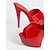 preiswerte Plattform Sandalen-Rote Damen Lack Plateau High Heels mit Open-Toe Design – Sexy Stiletto Pantoletten für Partys und Clubwear