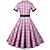billige Kjoler-1950'erne Retro / vintage rockabilly Kjoler Swing kjole Flare kjole Ternet / Gingham Figursyet Gynge Udklædning Dame Valentinsdag Fest Stævnemøde tefest Voksne Kjole Forår sommer