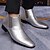 levne Boty Chelsea-pánské fialové lakované chelsea boots z umělé kůže s elastickým goringem – stylová ležérní i společenská obuv