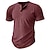 ieftine Tricou casual Henley-Bărbați Tricou Cămașă Henley Tee Top Manșon scurt Simplu Modă Designer De Bază Butonul sus Henley Vacanță Stradă Ieșire Primavara vara Gri Tricou Henley
