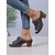 cheap Casual Sandals-Women&#039;s Comfortable Blue Perforated Faux Leather Block Heel Sandals with Bowknot - Perfect for Summer