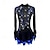 cheap Figure Skating-Figure Skating Dress Women&#039;s Girls&#039; Ice Skating Dress Blue Black Patchwork High Elasticity Training Competition Skating Wear Classic Crystal / Rhinestone Long Sleeve Ice Skating Figure Skating