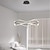 preiswerte Pendelleuchte-moderner linearer LED-Kronleuchter mit weißem Silikagel-Schirm, einstellbare Hängelänge, weiß, dritter Gang, Dimmfunktion, 110-240 V