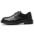 economico Casuale-scarpe oxford stringate in similpelle nera da uomo con cuciture rosse – calzature eleganti, formali e casual per lavoro, affari e uso quotidiano
