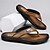 billiga Kjol sandaler-svarta flip flops för män med bekväm fotbädd, avslappnad slip-on design för dagligt slitage och avkopplande