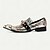 abordables Chaussures de Costume Élémentaires-chaussures habillées à enfiler en cuir multicolore pour hommes avec embout décoratif en métal et accent de bijoux - mocassins formels en cuir de vachette de qualité supérieure pour les fêtes et les mariages