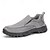 economico Scarpe Casual Slip-On-scarpe da uomo in pelle scamosciata slip-on outdoor – design traspirante e leggero con suola antiscivolo per escursionismo, viaggi e abbigliamento casual